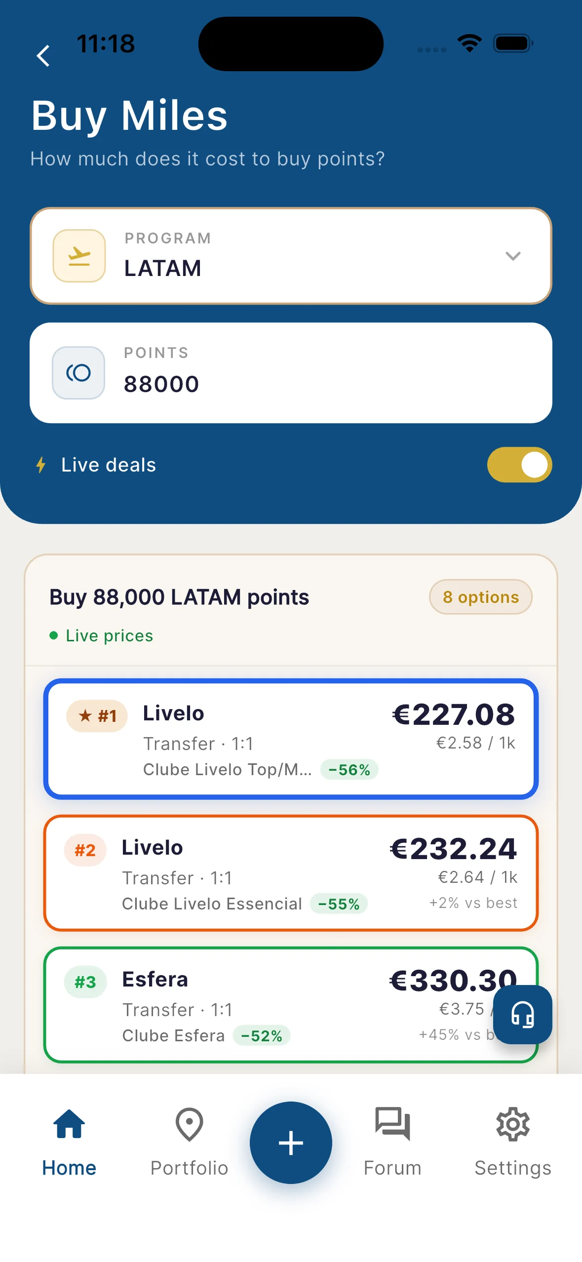 Buy Miles